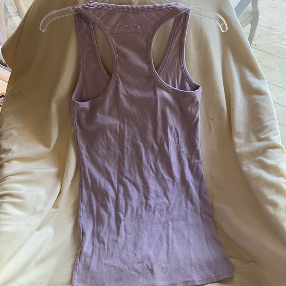 Patrizia Pepe Lilac Sparkling Logo Tank Top Tank Tops